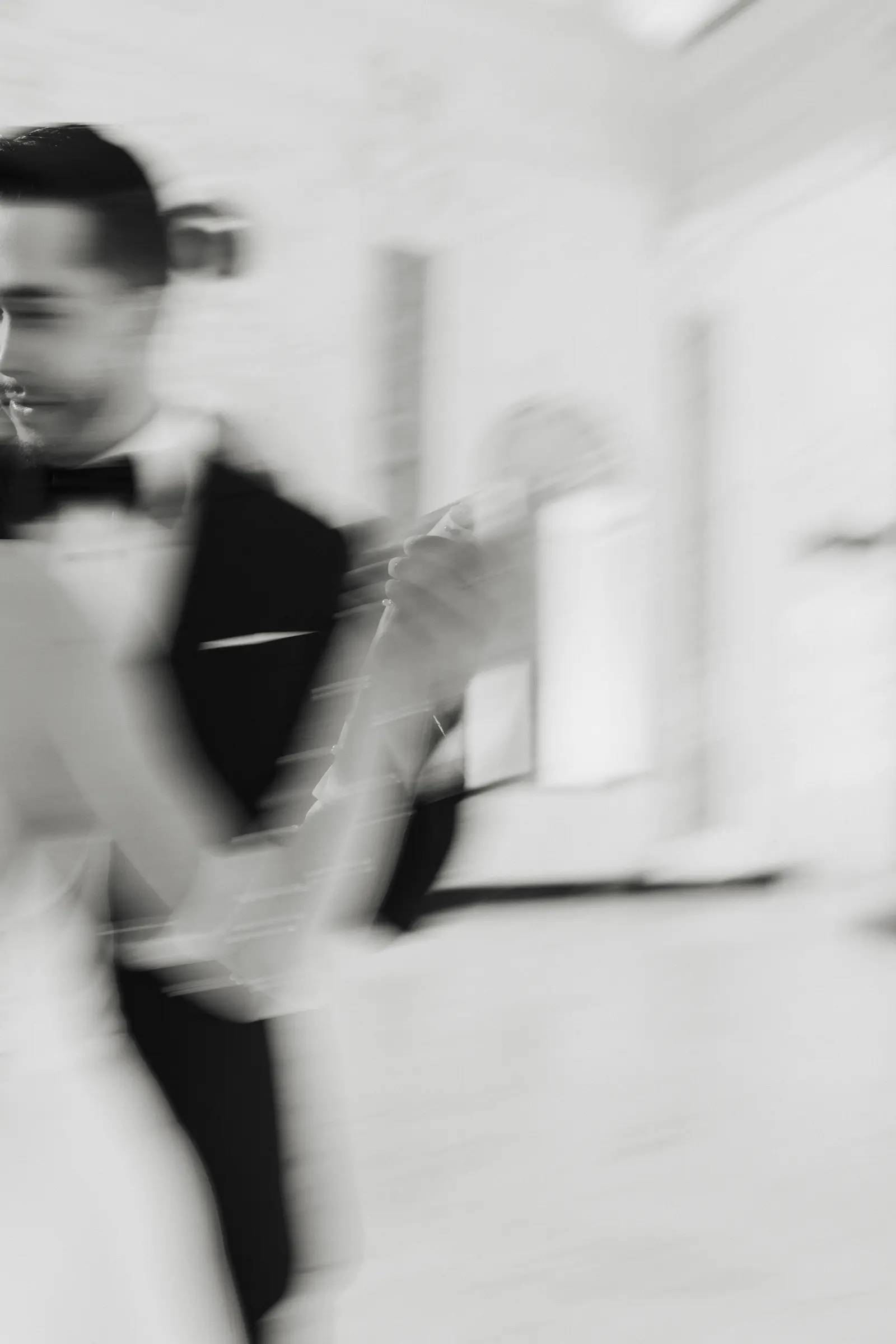 Groom in motion on a dance floor